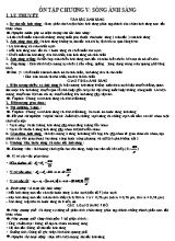 Ôn tập Vật lý Lớp 12 - Chương V Sóng ánh sáng